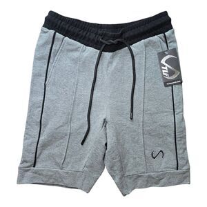 TLF Men’s Fitted Sweatshorts Size Small Gray Splice Shorts Athletic NWT